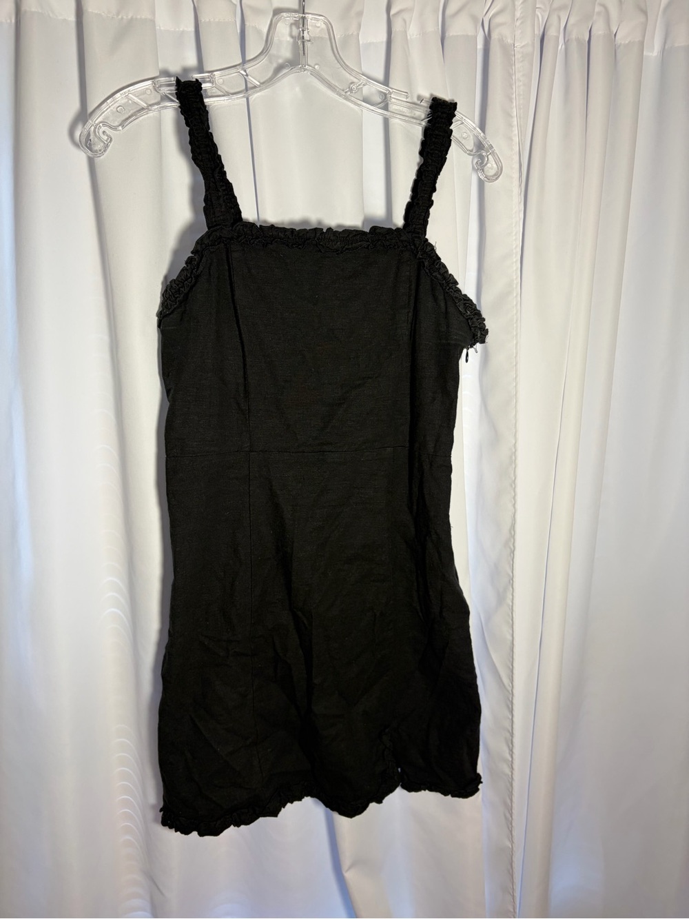 URBAN OUTFITTERS Black Mini Dress Linen Blend size S